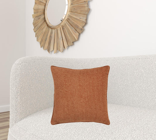 Orange Solid Classic Decorative Throw Pillow-1