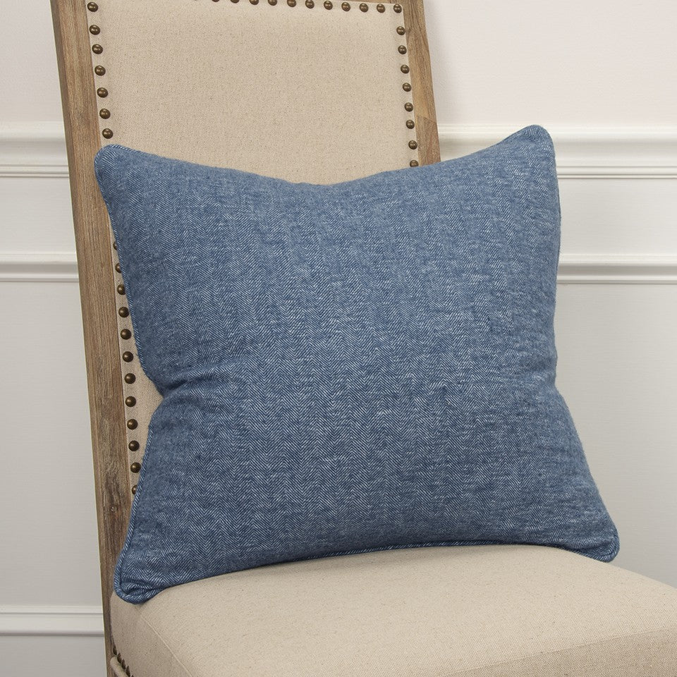 Blue Solid Classic Decorative Throw Pillow-5