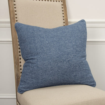 Blue Solid Classic Decorative Throw Pillow-5