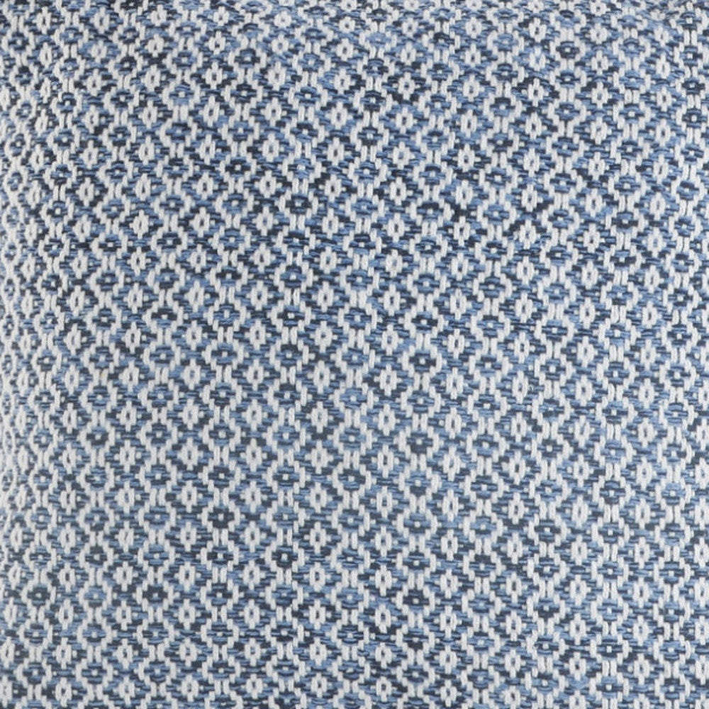 Set of Two Blue Chevron Cotton Throw Pillows-5