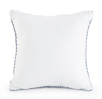 Set of Two Blue Chevron Cotton Throw Pillows-3