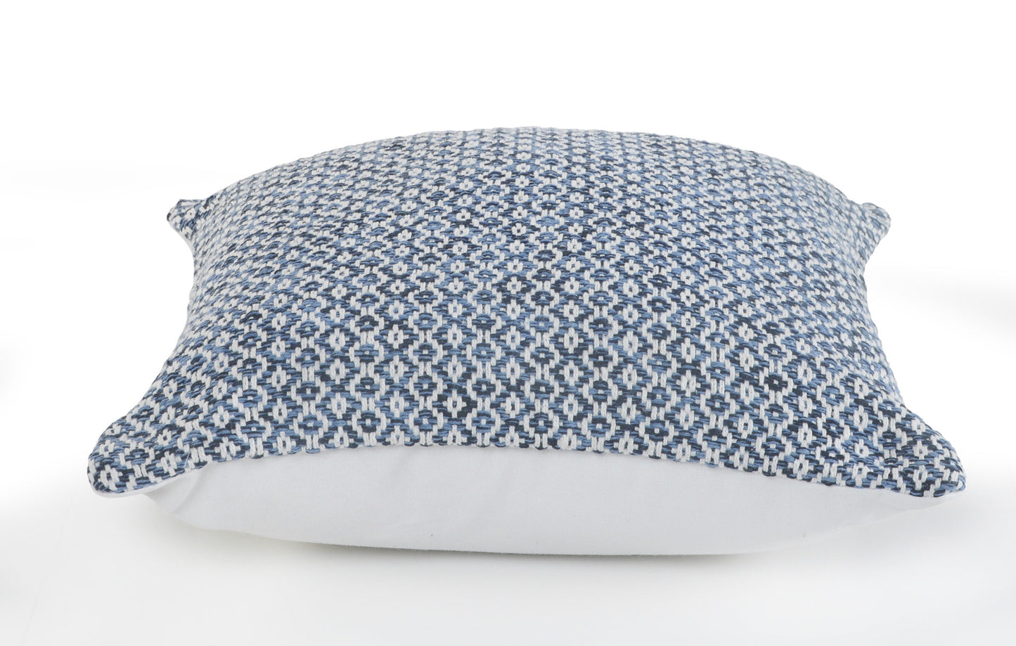 Set of Two Blue Chevron Cotton Throw Pillows-4