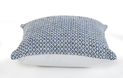 Set of Two Blue Chevron Cotton Throw Pillows-4