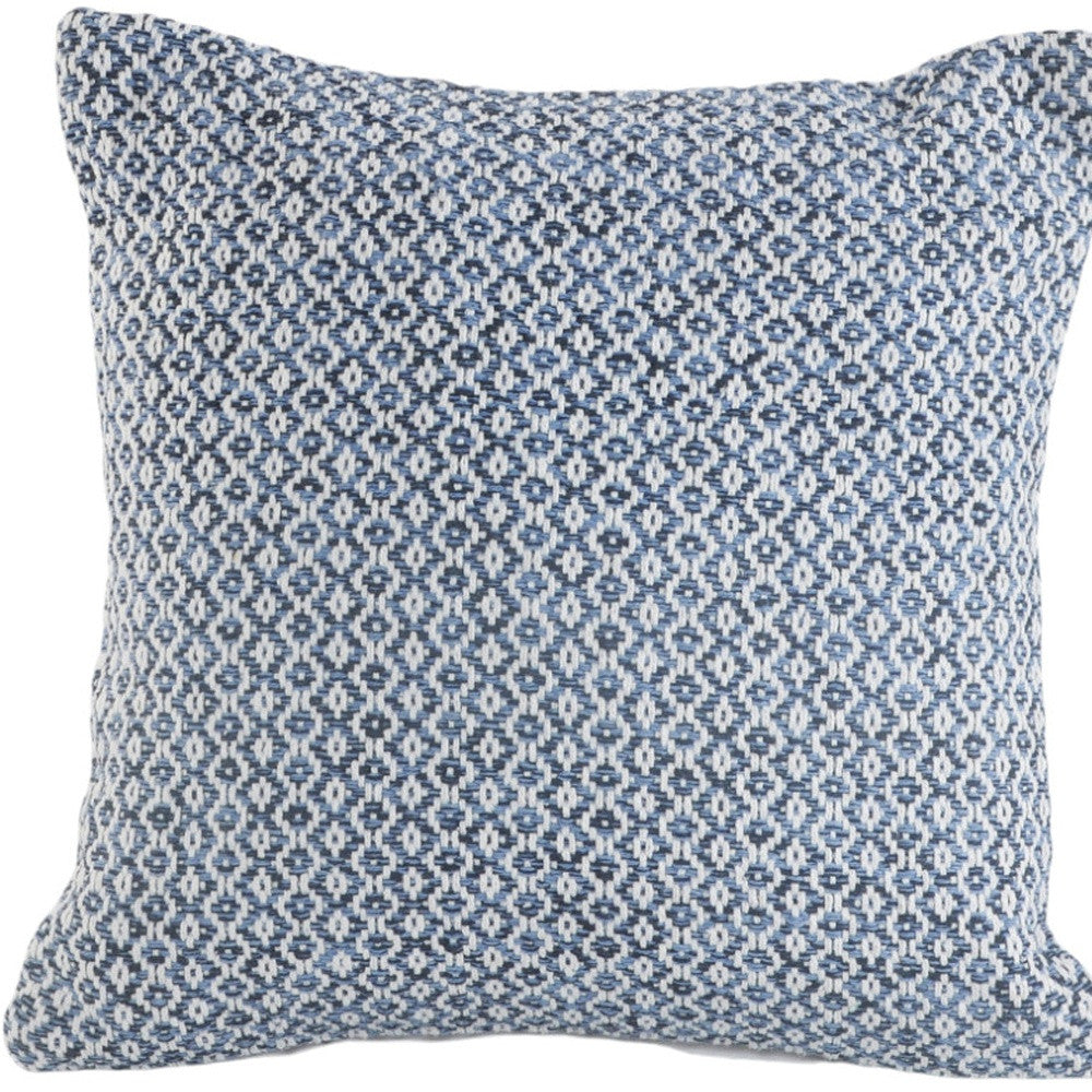 Set of Two Blue Chevron Cotton Throw Pillows-6