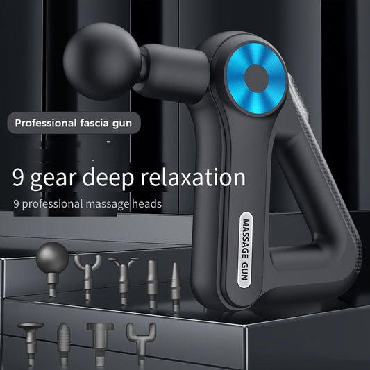 9-Speed Rechargeable Fascia Massage Gun with 9 Heads-1