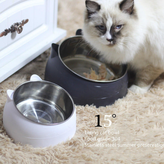 Elevated Slanted Pet Bowl - Ergonomic Design For Improved Feeding Experience-0