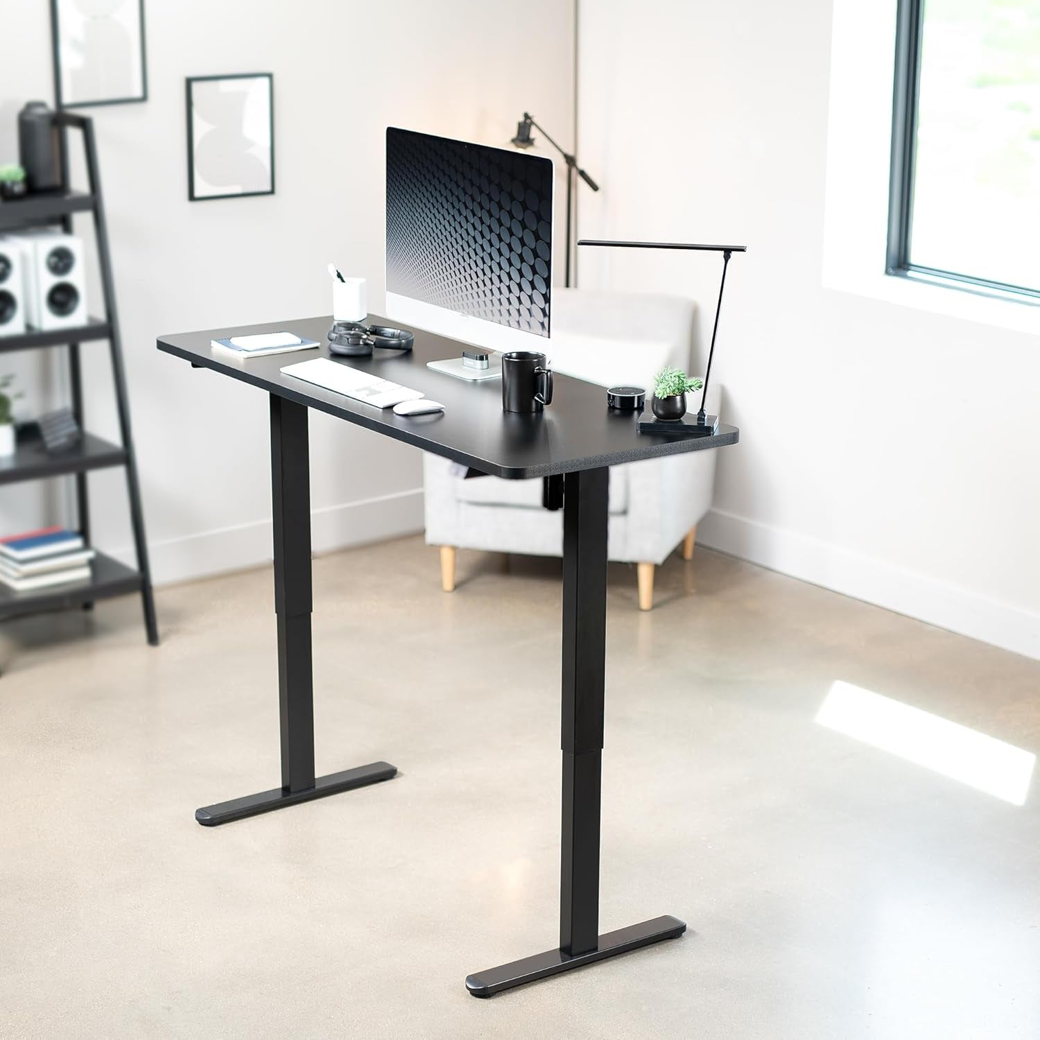 60" Black Electric Stand Up Desk Adjustable-0