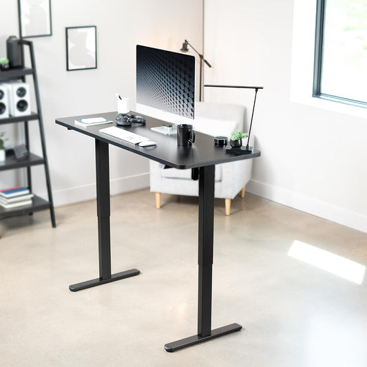 60" Black Electric Stand Up Desk Adjustable-0