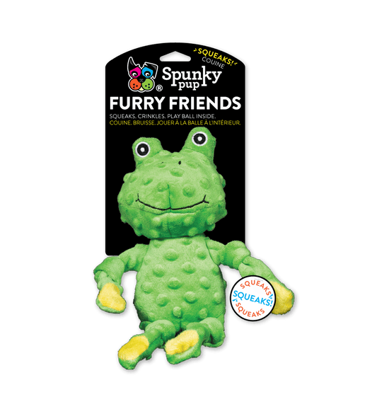 Furry Friends Frog Squeaker Plush Toy - 13 Inches-1