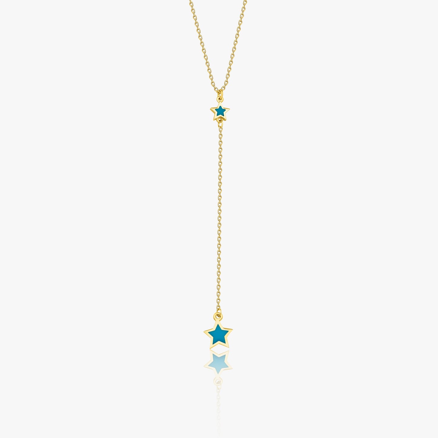 Star Lariat Necklace in 14K Gold-0