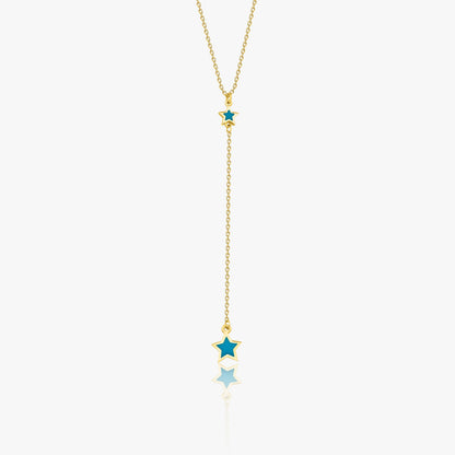 Star Lariat Necklace in 14K Gold-0