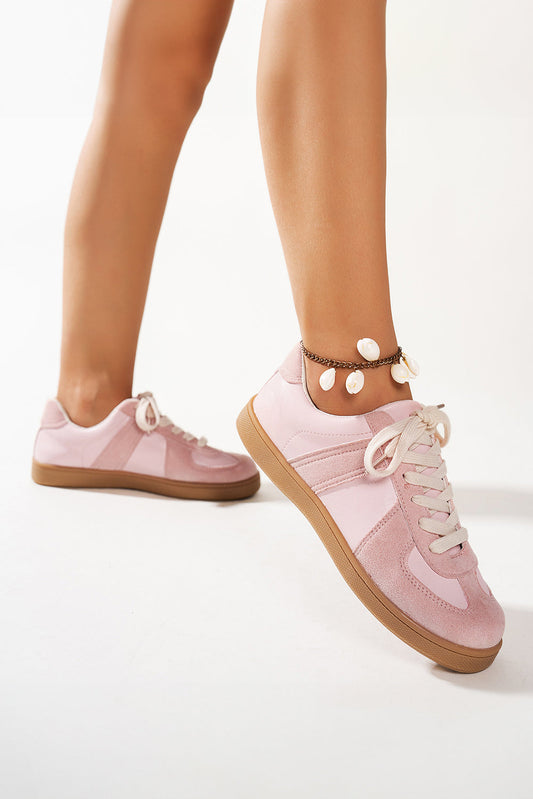 Raina Two Tone Lace-up Sneakers-1