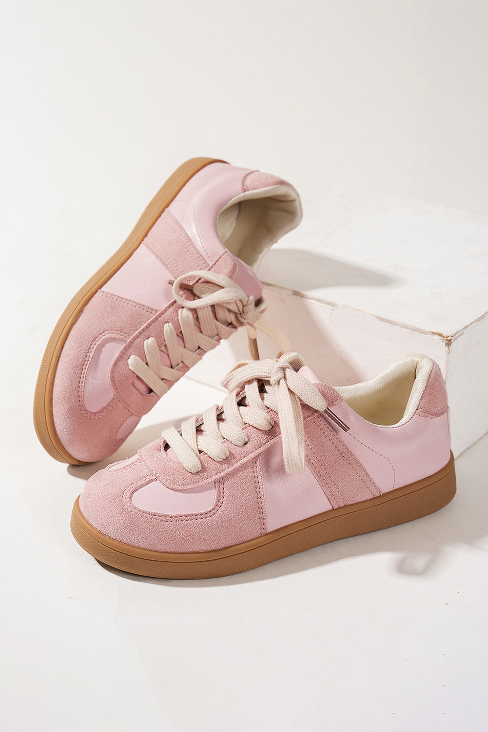 Raina Two Tone Lace-up Sneakers-4