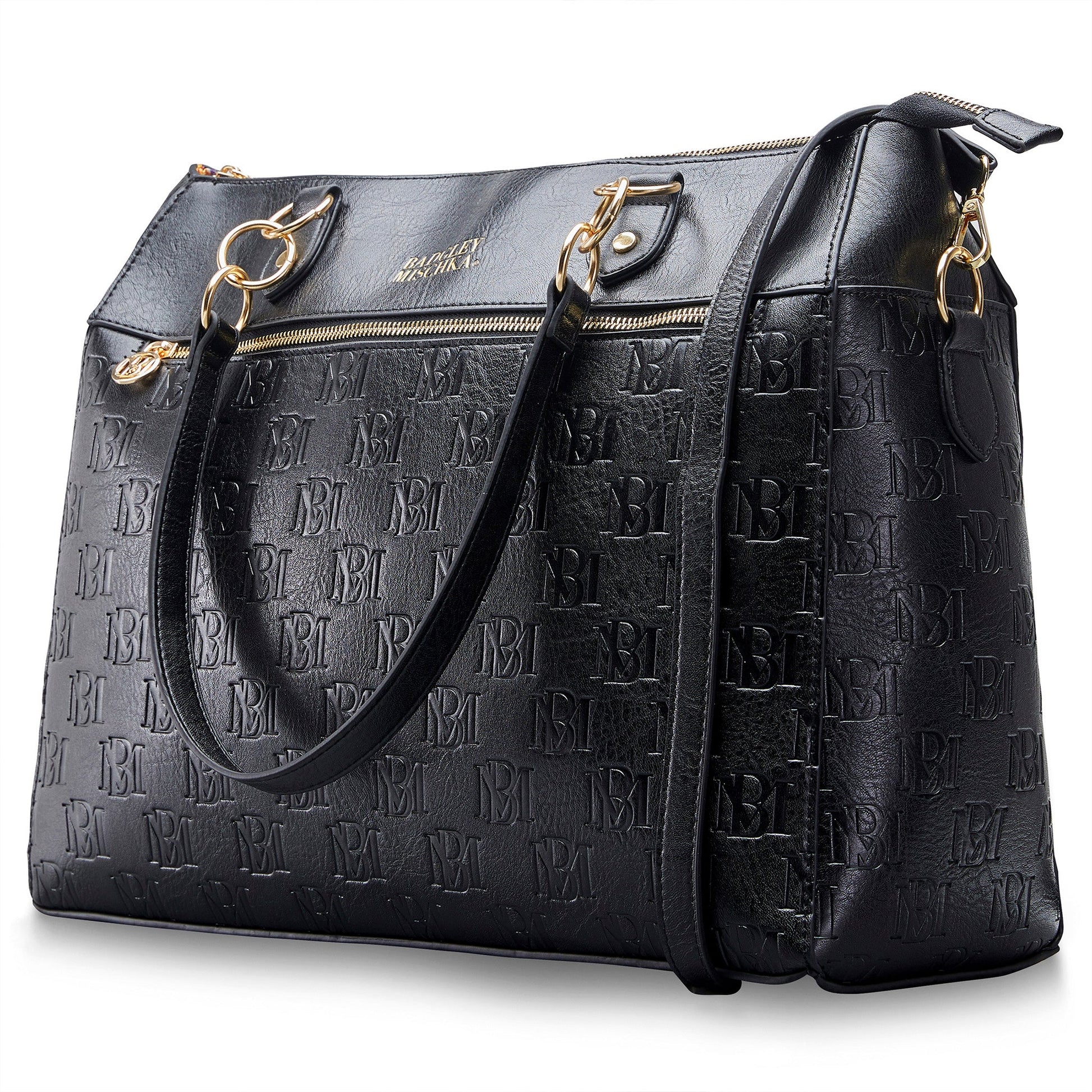 Madalyn Rustic Vegan Leather Weekender Tote Bag-5