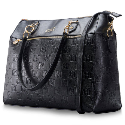 Madalyn Rustic Vegan Leather Weekender Tote Bag-5