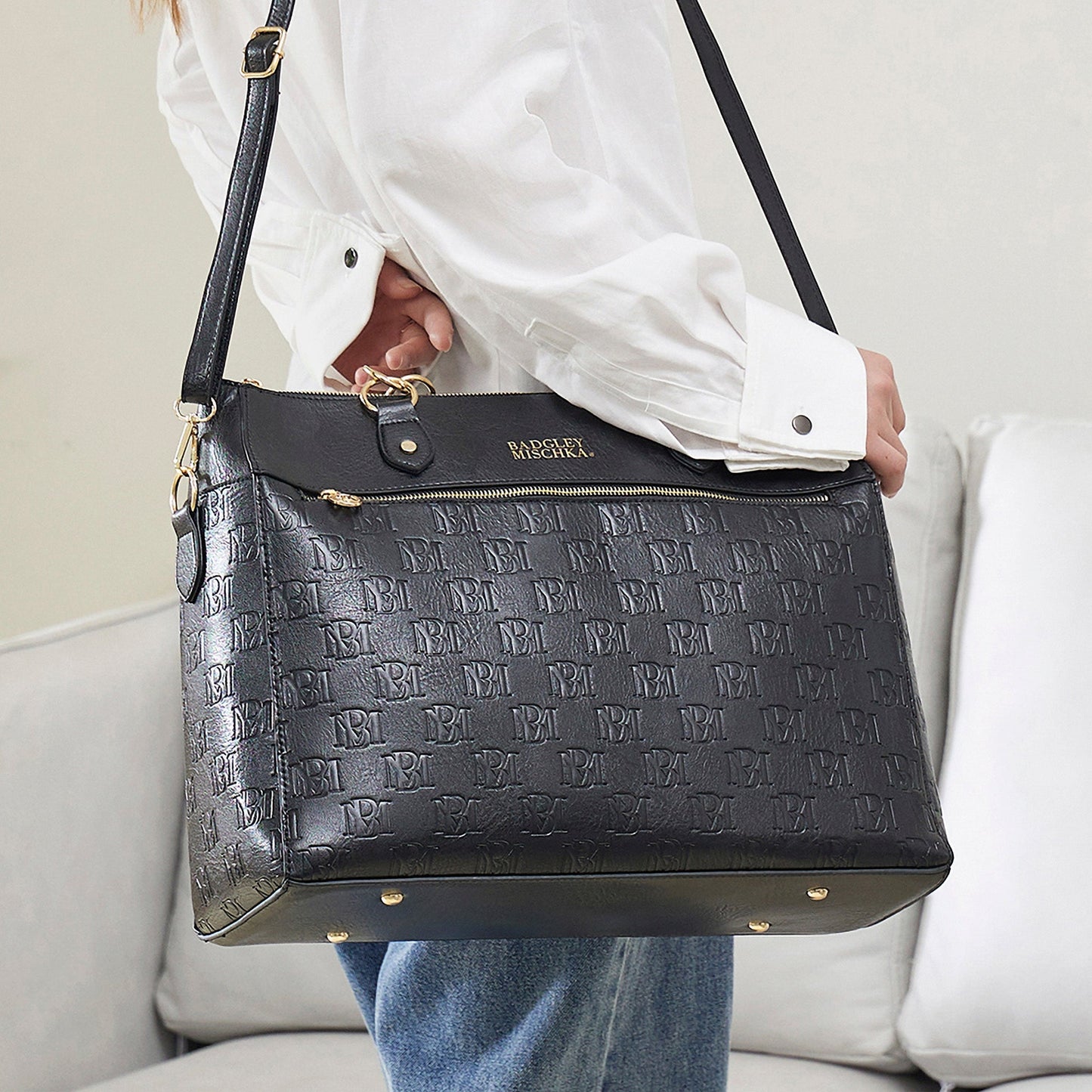 Madalyn Rustic Vegan Leather Weekender Tote Bag-4