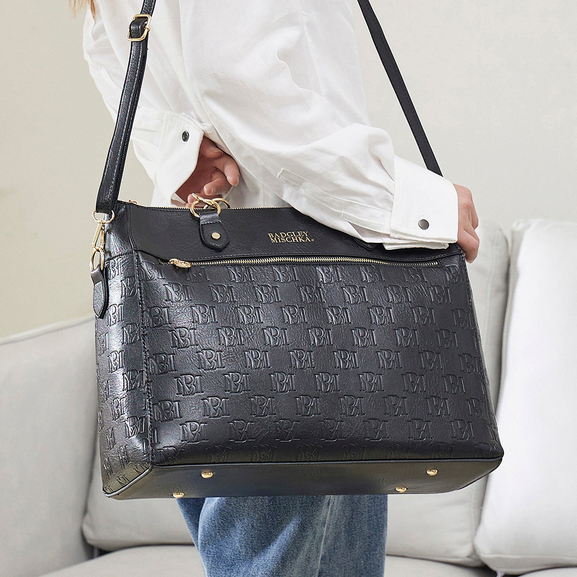 Madalyn Rustic Vegan Leather Weekender Tote Bag-4