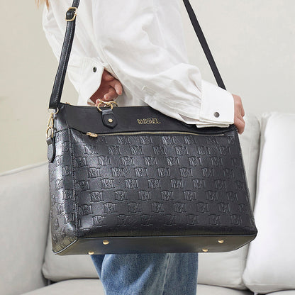 Madalyn Rustic Vegan Leather Weekender Tote Bag-4