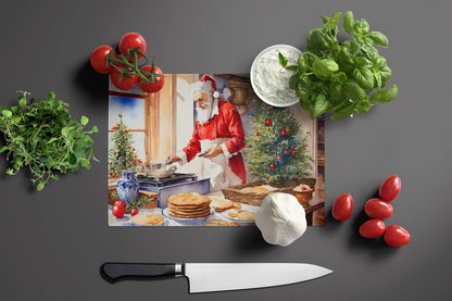 Cookies with Santa Claus Babbo Natale Glass Cutting Board-2
