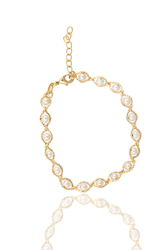 18K Gold Filled Pearl Necklace (G2)-1