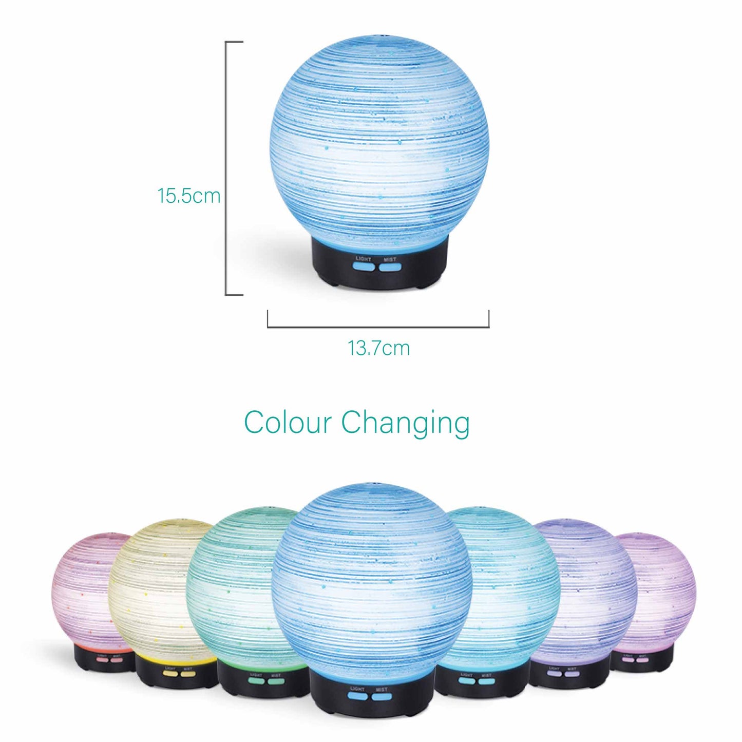 Essential Oil Aroma Diffuser - 100ml Ball Aromatherapy Ultrasonic Humidifier-4