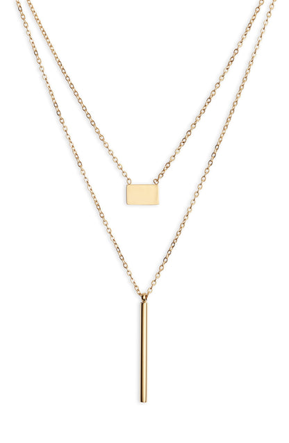 Double Strand Necklace - Gold-0