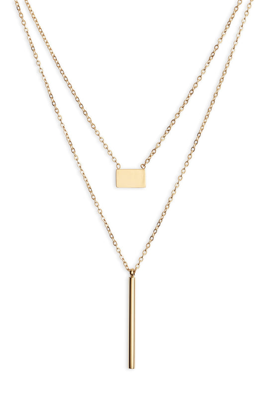 Double Strand Necklace - Gold-0