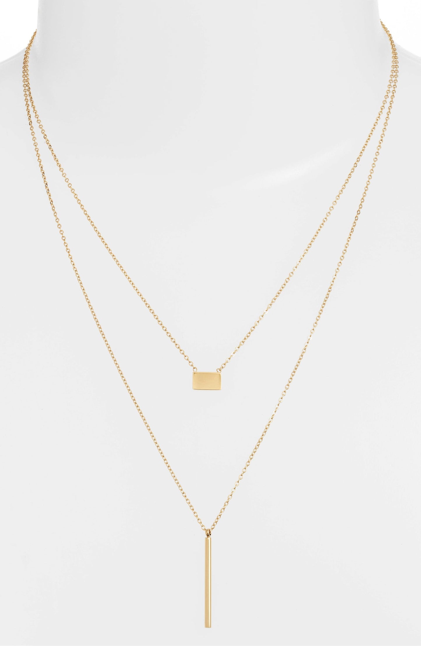 Double Strand Necklace - Gold-1