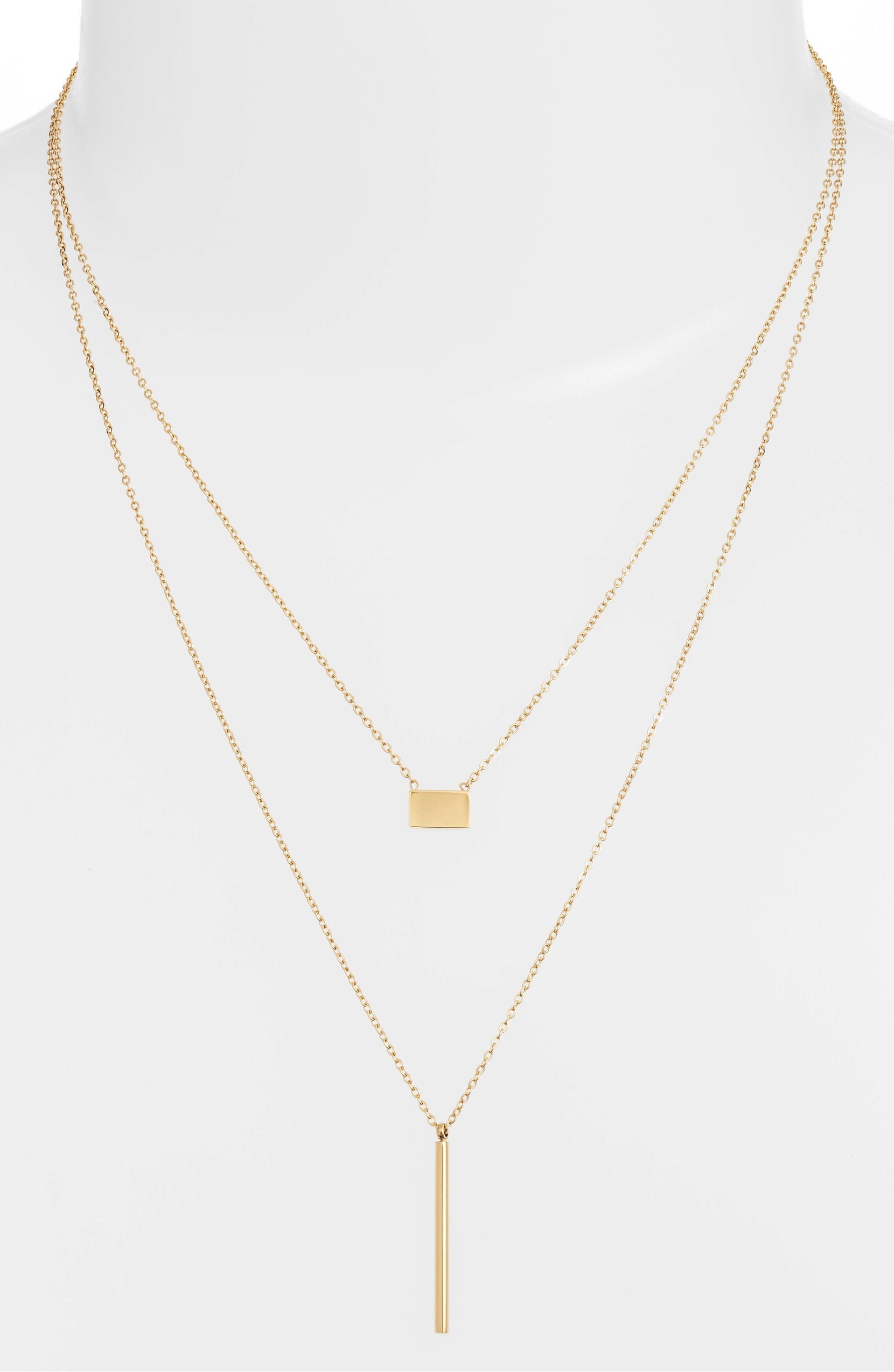 Double Strand Necklace - Gold-1