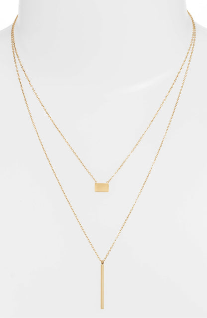 Double Strand Necklace - Gold-1