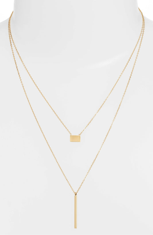 Double Strand Necklace - Gold-1