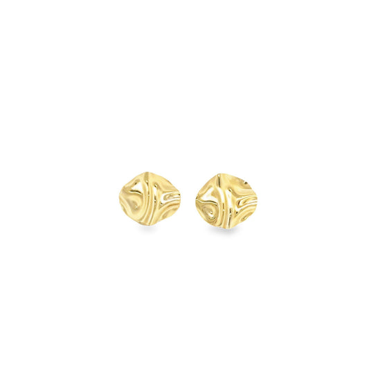 18K Gold Filled Small Round Minimalist Stud Earrings (L390)-0