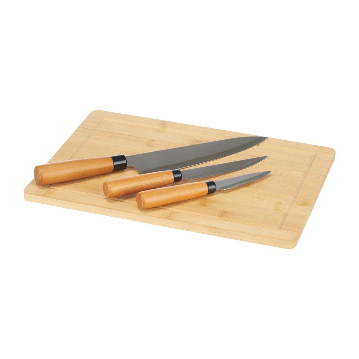 Knife Set Kinvara KT216102 Brown Bamboo Cutting board Cheese (6 Units)-2