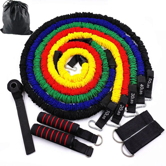 150lbs Resistance Bands Set - 11pc Home Gym Equipment-0