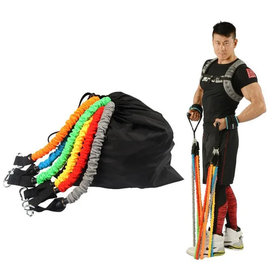 150lbs Resistance Bands Set - 11pc Home Gym Equipment-1
