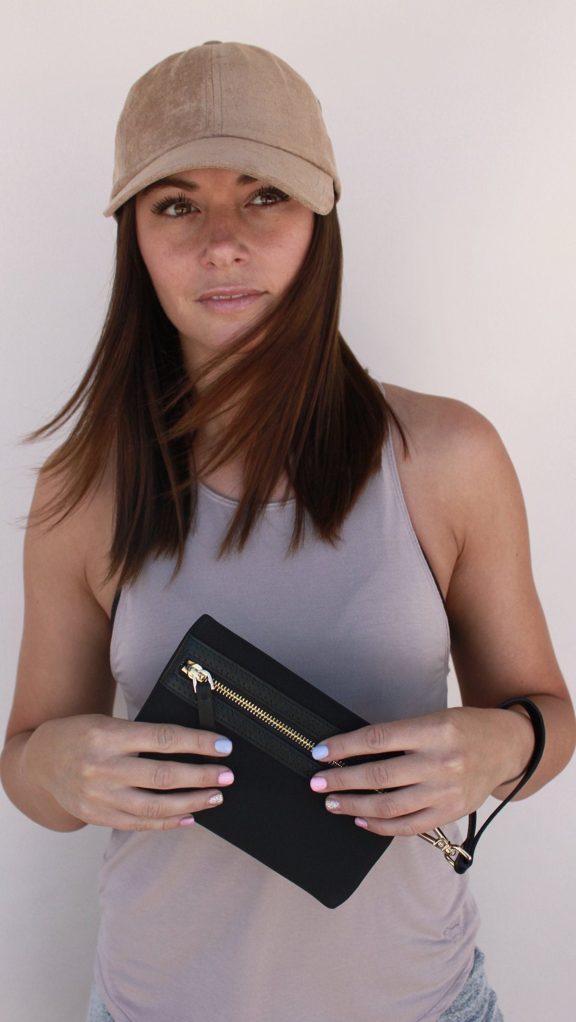 Ultra Suede Baseball Cap - Nude-4
