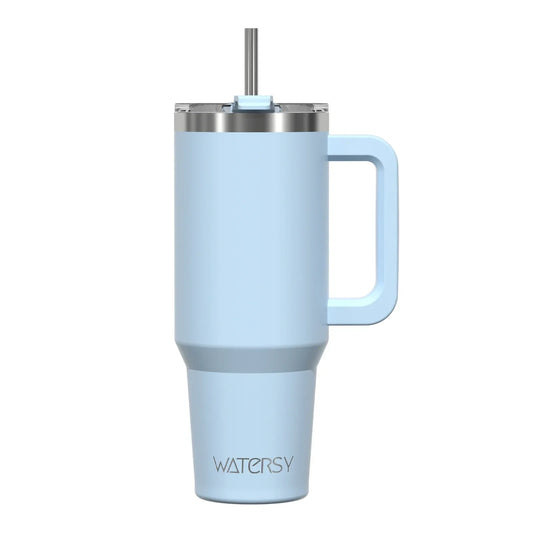 Stainless Steel Tumbler with Handle & Straw Lid-0