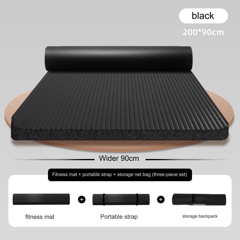 20mm Thick Shock-Absorbing Yoga Mat with Portable Backpack & Straps-1