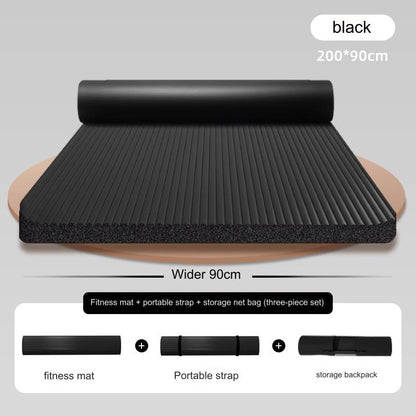 20mm Thick Shock-Absorbing Yoga Mat with Portable Backpack & Straps-1