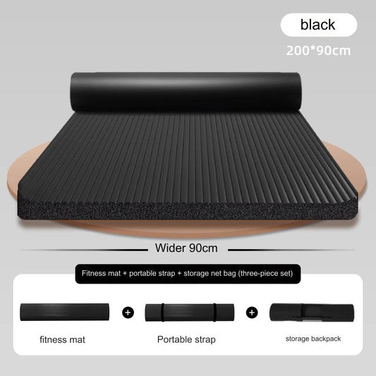 20mm Thick Shock-Absorbing Yoga Mat with Portable Backpack & Straps-1