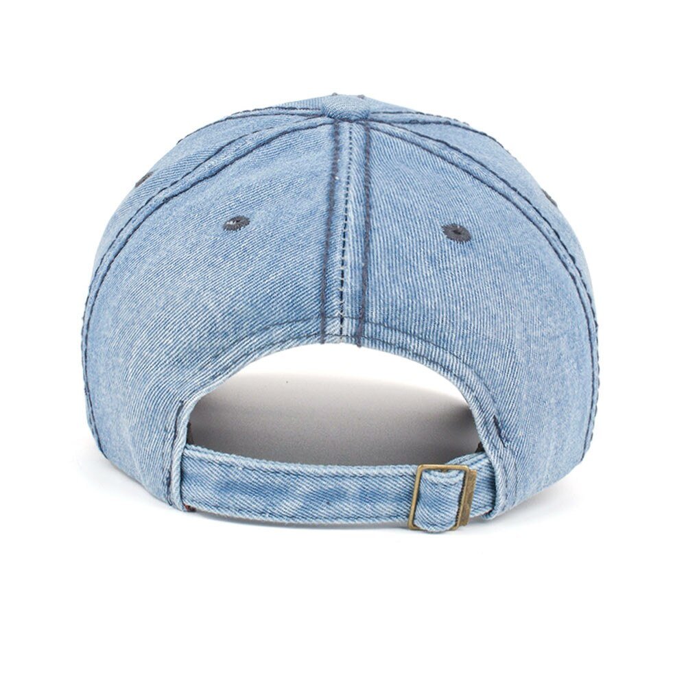 Caps For Men Women Retro USA Flag Embroidery Denim Baseball Cap Summer Strapback Casquette Hip Hop Hat Couples Snapback-3