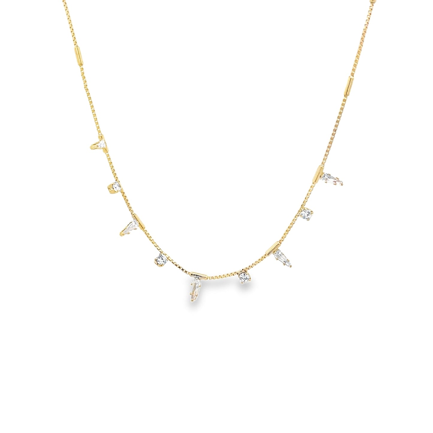 18k Gold Filled Dangle Necklace (H63)-0