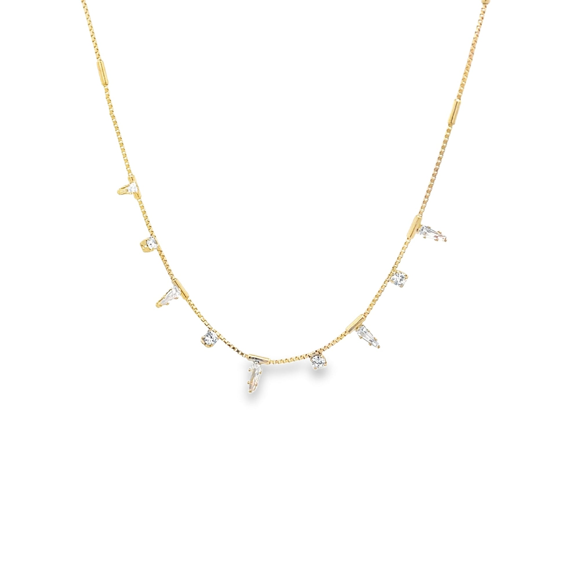 18k Gold Filled Dangle Necklace (H63)-0