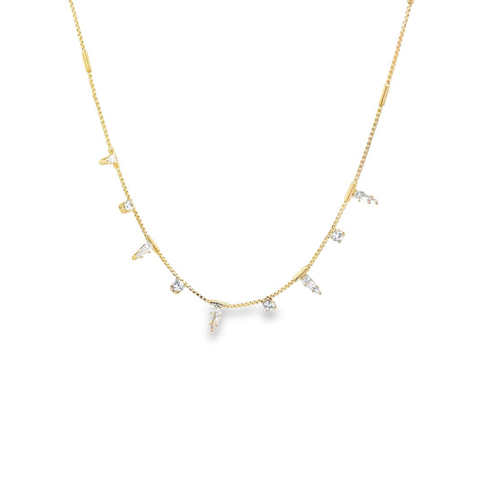 18k Gold Filled Dangle Necklace (H63)-0