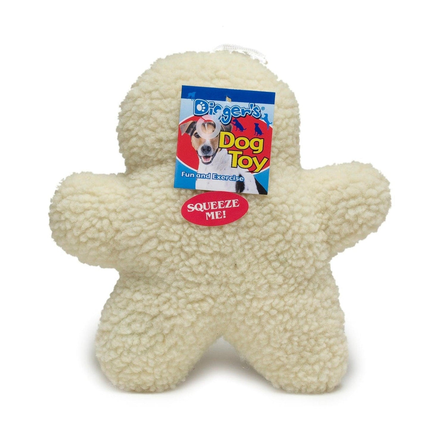 Digger's Ginger Man Plush Squeaky Dog Toy-1