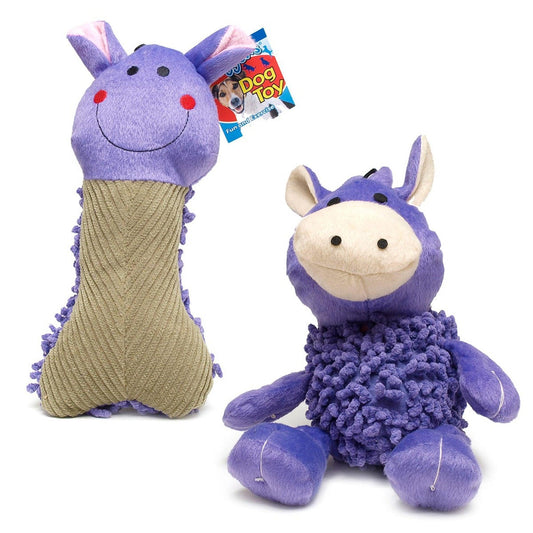 Digger's Shaggy Plush Assorted Squeaky Dog Toys-0