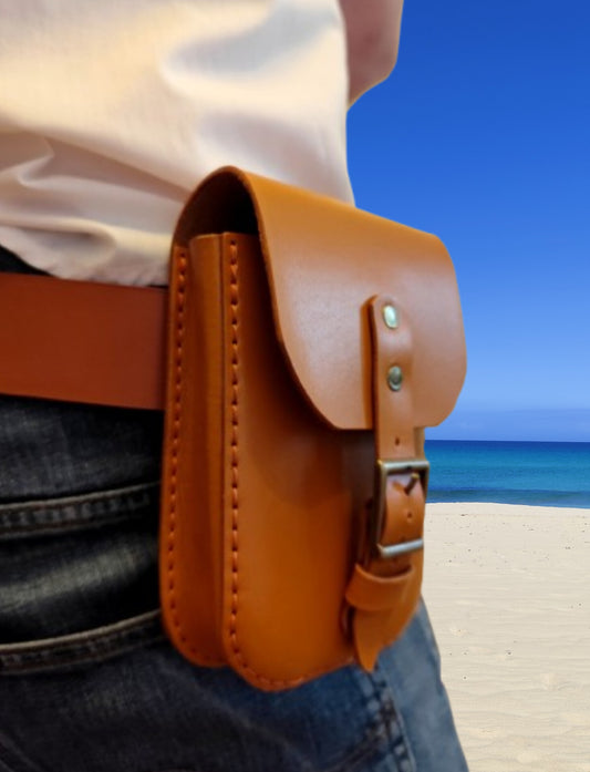 Handmade leather belt bag-0