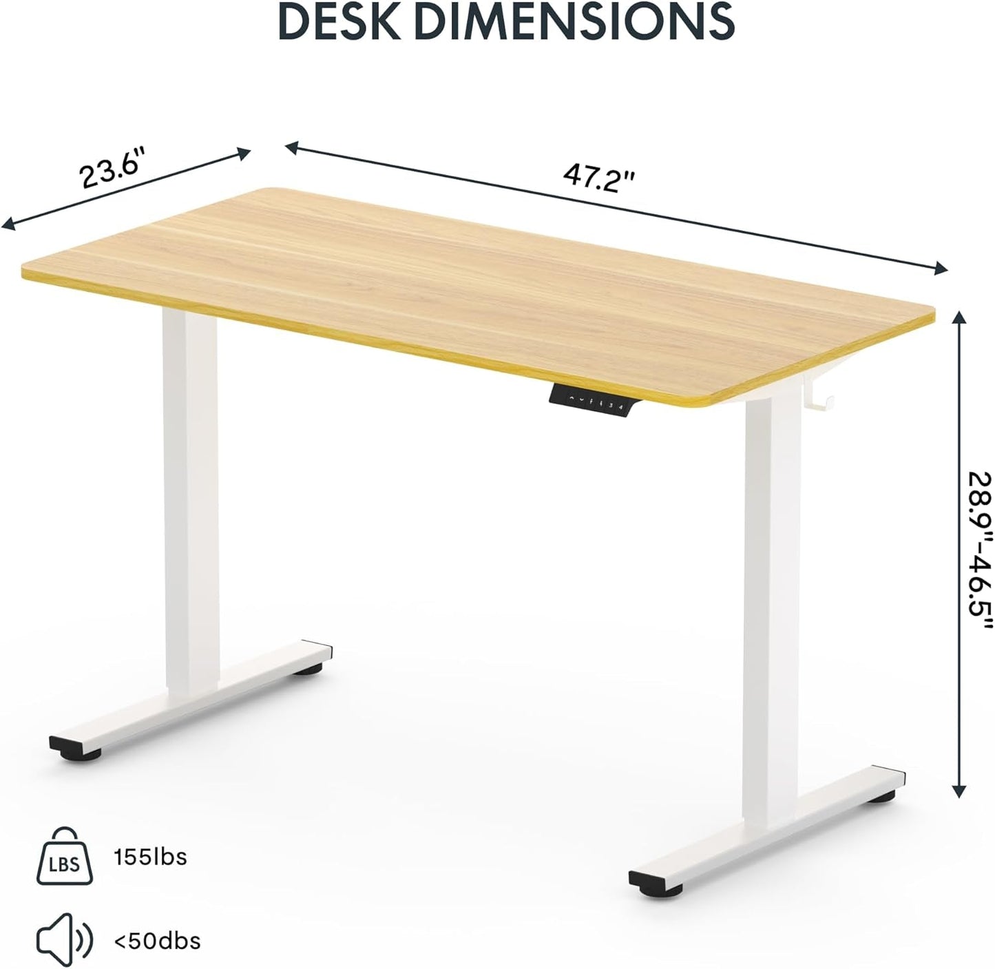 Height Adjustable Electric Sit Stand Desk for Home-1