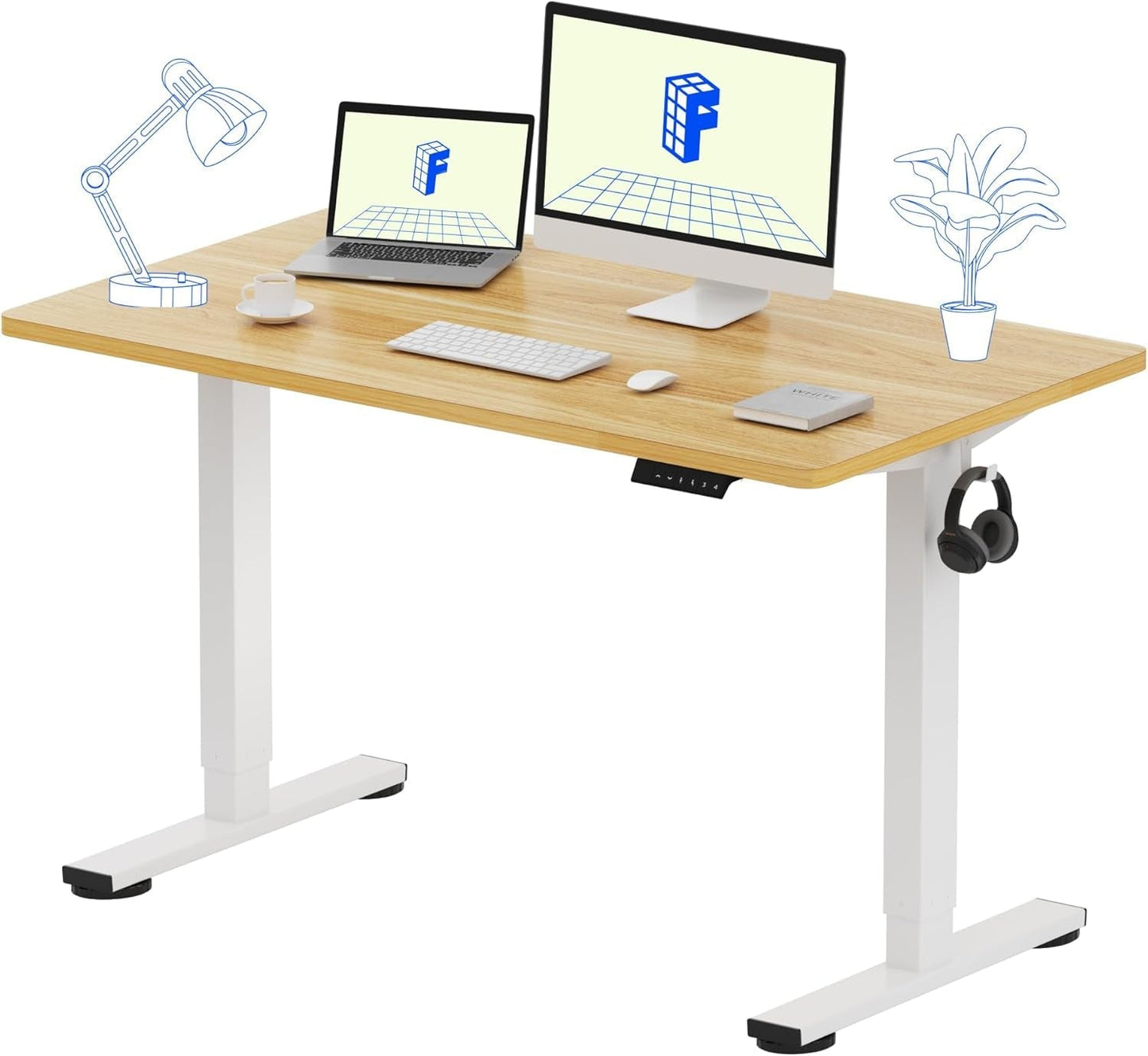 Height Adjustable Electric Sit Stand Desk for Home-0