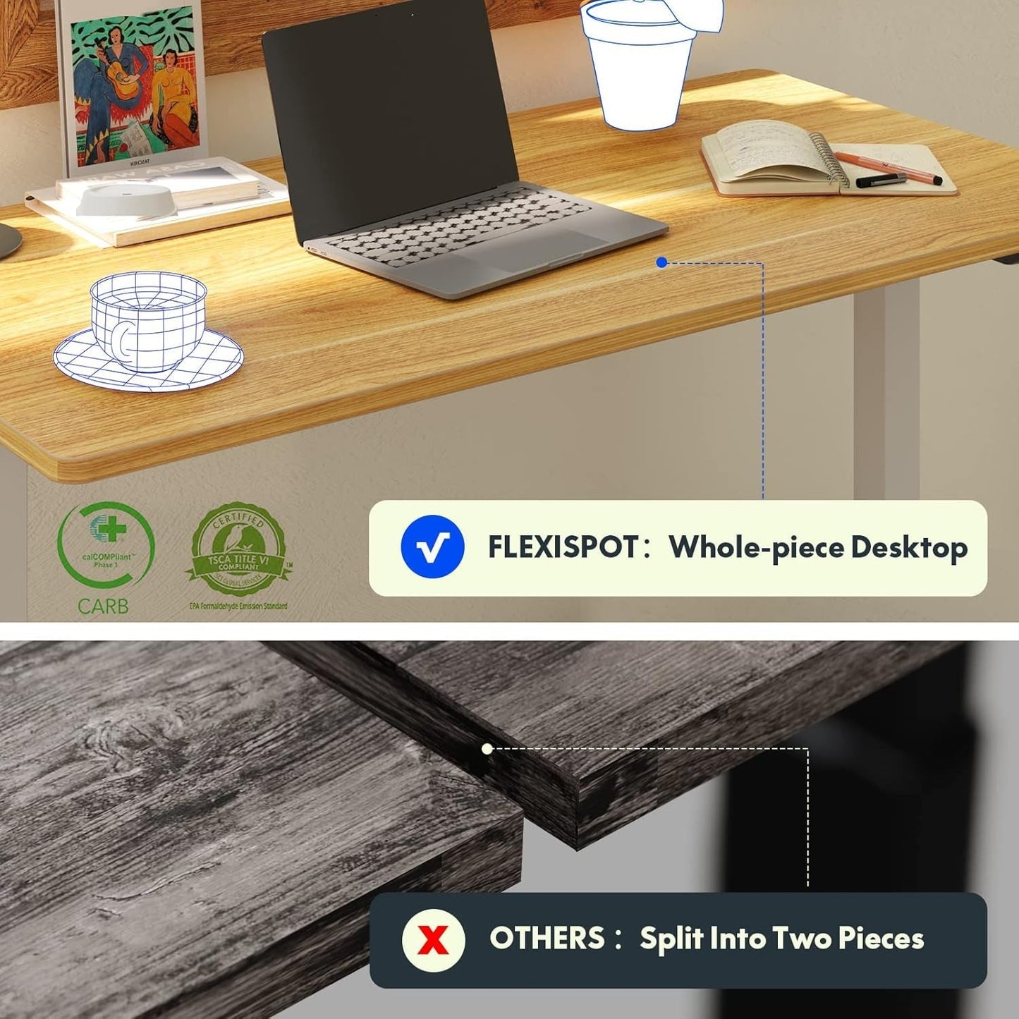 Height Adjustable Electric Sit Stand Desk for Home-2